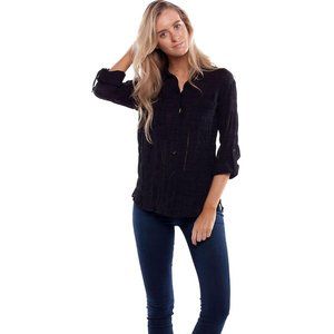 Rhythm Dahlia Long Sleeve Shirt in Black